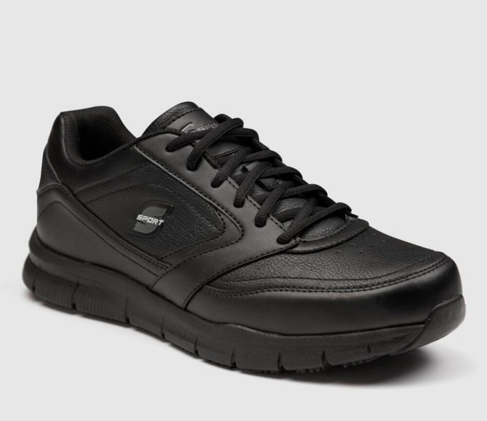 S Sport By Skechers Men's Brise Slip Resistant Sneakers - Black 9.5